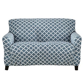 Great Bay Home Fallon Printed Twill Loveseat Slipcover