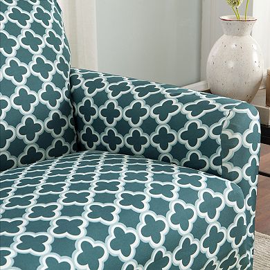 Great Bay Home Fallon Printed Twill Recliner Slipcover