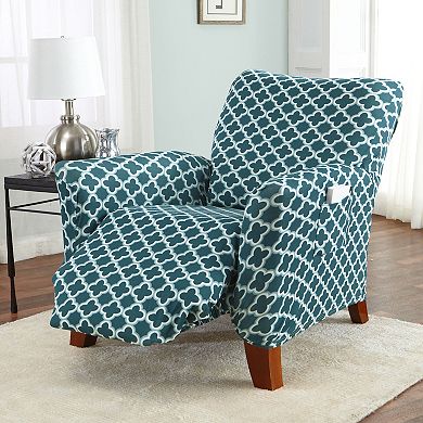 Great Bay Home Fallon Printed Twill Recliner Slipcover