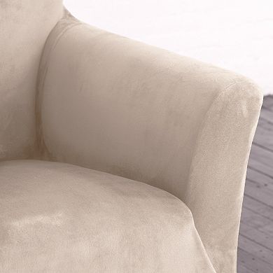 Great Bay Home Gale Velvet Plush Chair Slipcover
