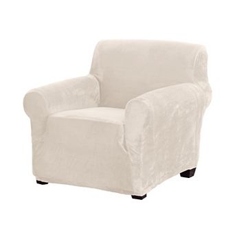 Great Bay Home Gale Velvet Plush Chair Slipcover
