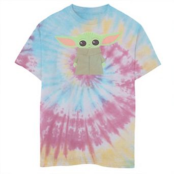 Boys 8-20 Star Wars Simple Yoda Cartoon Tie Dye Graphic Tee