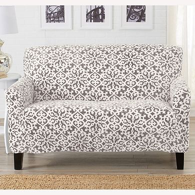Great Bay Home Gale Velvet Plush Loveseat Slipcover