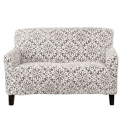 Great Bay Home Gale Velvet Plush Loveseat Slipcover