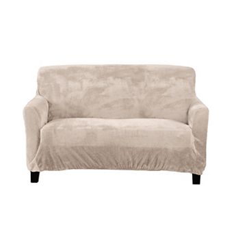 Great Bay Home Gale Velvet Plush Loveseat Slipcover