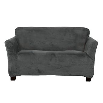 Great Bay Home Gale Velvet Plush Loveseat Slipcover