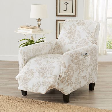 Great Bay Home Gale Velvet Plush Recliner Slipcover
