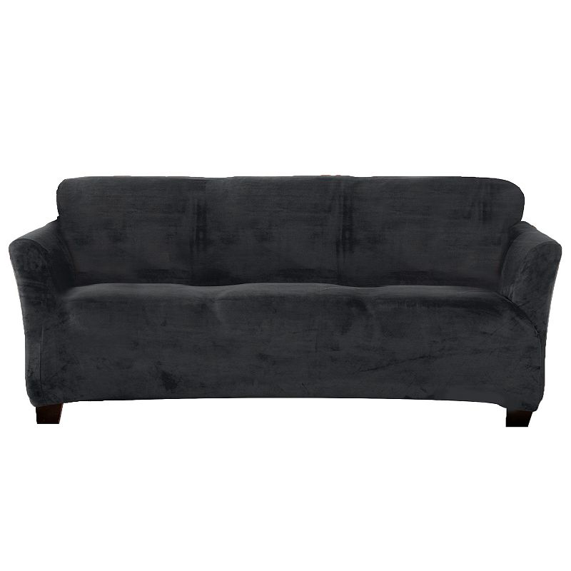 60112616 Great Bay Home Gale Velvet Plush Sofa Slipcover, G sku 60112616