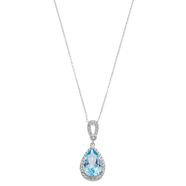 Kohls blue hot sale topaz necklace