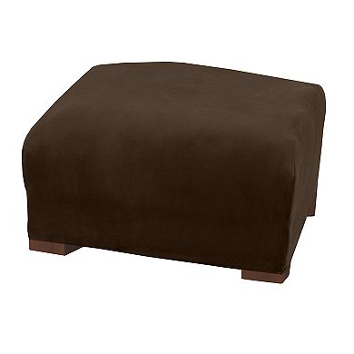 Great Bay Home Gale Velvet Plush Ottoman Slipcover