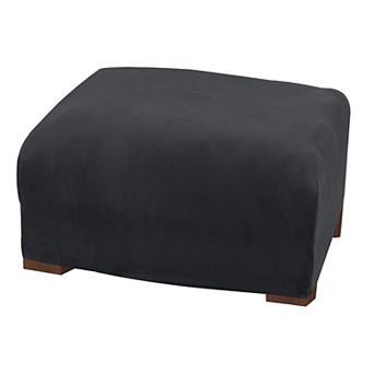 Great Bay Home Gale Velvet Plush Ottoman Slipcover