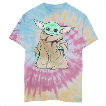 Boys 6-20 Star Wars The Mandalorian Sketch Grogu aka Baby Yoda Tie Dye Graphic Tee