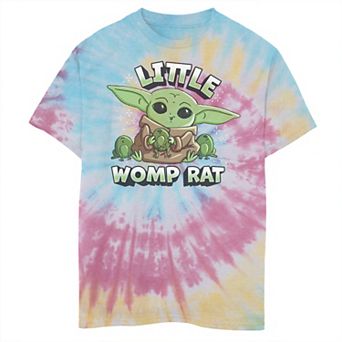 Boys 6-20 Star Wars: Mandalorian Grogu aka Baby Yoda Womp Rat Tie Dye Graphic Tee