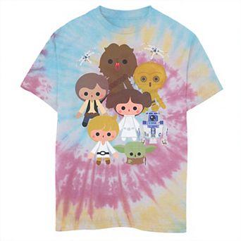 Boys 8-20 Star Wars Kawaii Chewbacca & Friends Tie Dye Graphic Tee