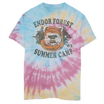 Boys 6-20 Star Wars Endor Forest Summer Camp Tie Dye Graphic Tee