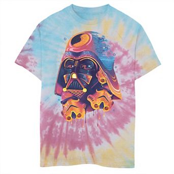 Boys 6-20 Star Wars Colorful Melted Vader Collage Tie Dye Graphic Tee