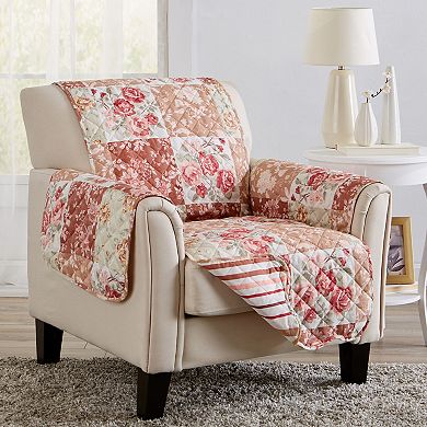 Great Bay Home Maribel Floral Patchwork Chair Slipcover