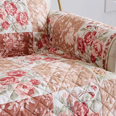 Great Bay Home Maribel Floral Patchwork Loveseat Slipcover