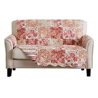 Great Bay Home Maribel Floral Patchwork Loveseat Cover