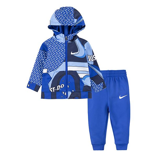 Baby Boy Nike All Day Play All Over Print Hooded Jacket & Jogger Pants Set