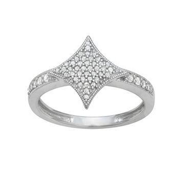 HDI Sterling Silver 1/4 Carat T.W. Diamond Ring
