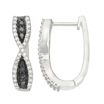 HDI 1/2 Carat T.W. Diamond Twist Hoop Earrings
