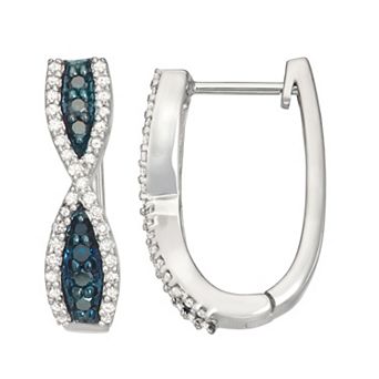 HDI 1/2 Carat T.W. Diamond Twist Hoop Earrings