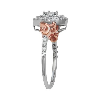 HDI Two Tone Sterling Silver 1/4 Carat T.W. Diamond Ring