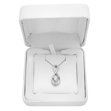 Sterling Silver 1/4 Carat T.W. Diamond Infinity Pendant Necklace