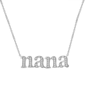Sterling Silver 1/8 Carat T.W. Diamond Nana Necklace