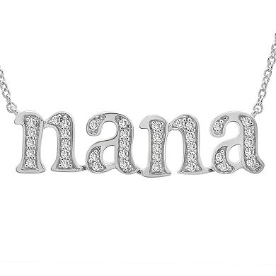 Sterling Silver 1/8 Carat T.W. Diamond Nana Necklace