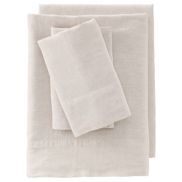 Lands' End Garment Washed Chambray Belgian Flax Linen Breathable