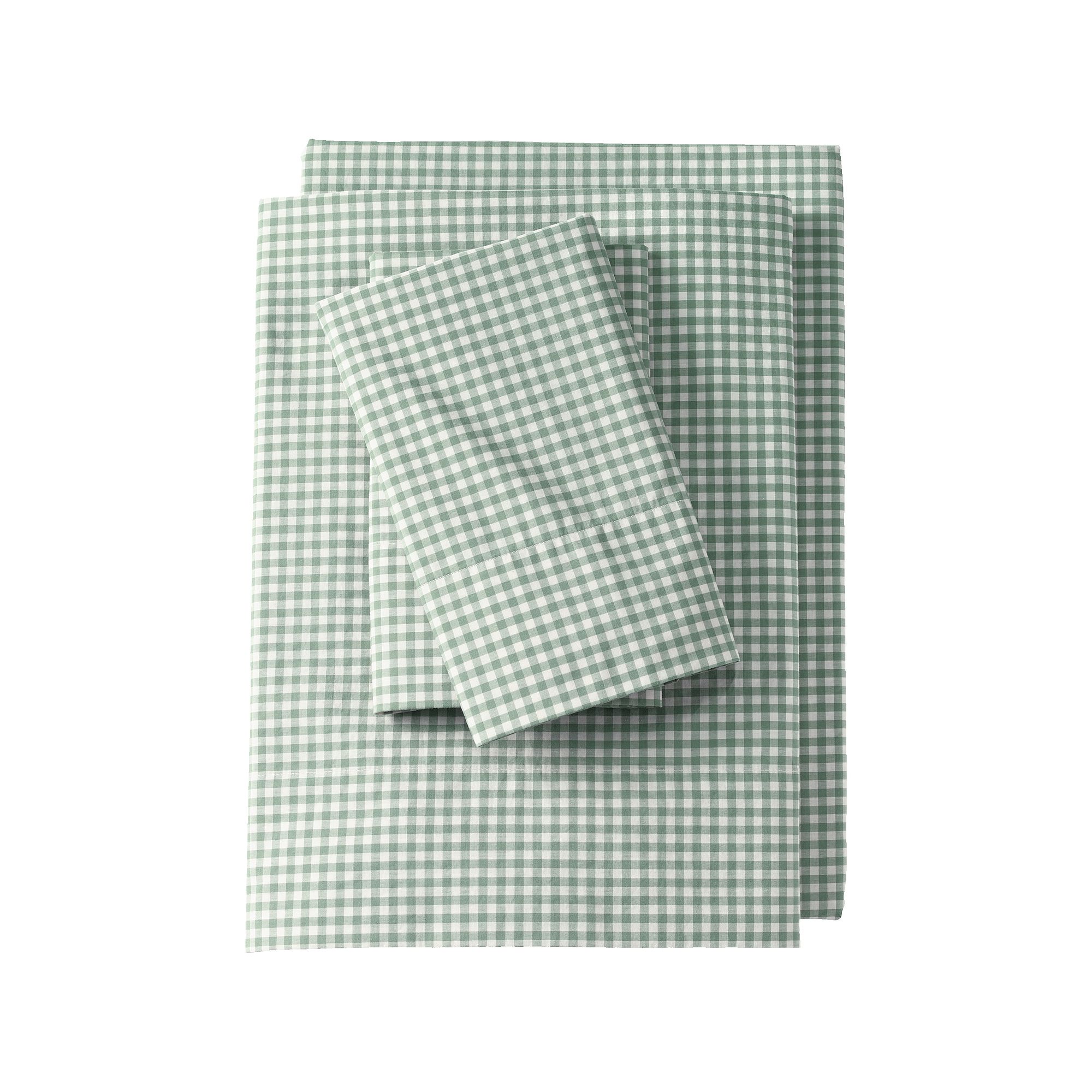 Lands End 300 Thread Count Premium Supima Cotton Percale Yarn-Dyed Bed She