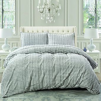 Serenta Shar Pei Faux Fur Duvet Cover Set with Shams