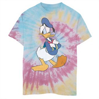 Disney's Donald Duck Boys 8-20 Traditional Pose Tie Dye Graphic Tee