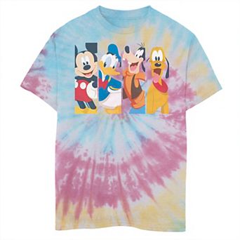 Disney's Mickey Mouse Boys 8-20 Bro Time Panels Tie Dye Graphic Tee