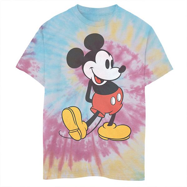 Disney's Mickey Mouse Boys 8-20 Vintage Leg Kick Tie Dye Graphic Tee