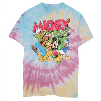 Disney's Mickey Mouse Boys 8-20 90's Friends Tie Dye Graphic Tee