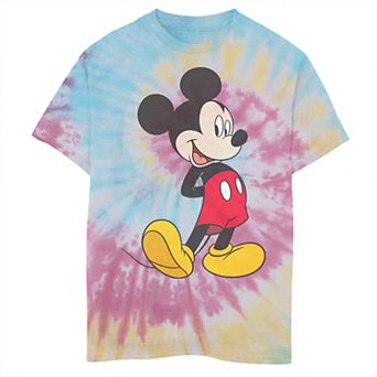 Disney's Mickey Mouse Boys 8-20 Smiling Pose Tie Dye Graphic Tee