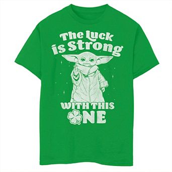 Boys 8-20 Star Wars The Mandalorian The Luck Is Strong With This One Graphic Tee