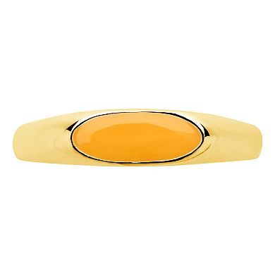 MC Collective Sterling Silver Enamel Open Signet Ring