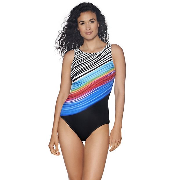 Reebok high store neck swimsuit