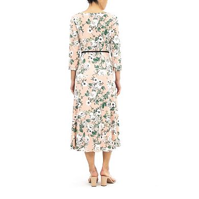 Women's Nina Leonard Sylvania Floral Midi Dress