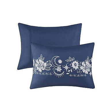 Intelligent Design Luna Antimicrobial and Hypoallergenic Celestial Comforter Set with Coordinating Pillow