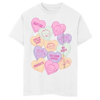 Boys 8-20 Nickelodeon Rugrats Candy Hearts Graphic Tee