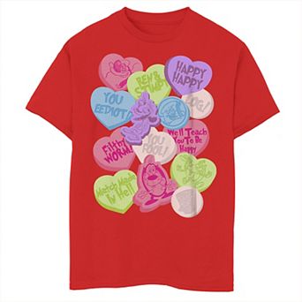 Boys 8-20 Nickelodeon Ren & Stimpy Candy Hearts Mix Graphic Tee