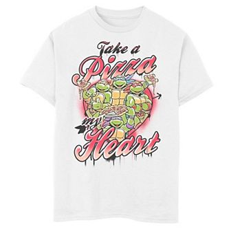 Boys 8-20 Nickelodeon Graphic Teenage Mutant Ninja Turtles Group Portrait Take a Pizza My Heart Graphic Tee