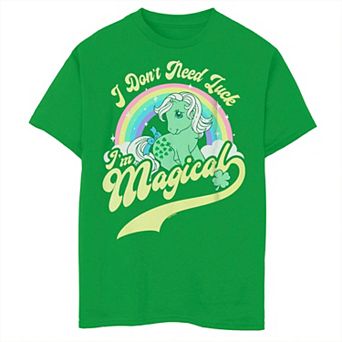 Boys 8-20 My Little Pony I Don't Need Luck I'm Magical Minty Portrait Graphic Tee