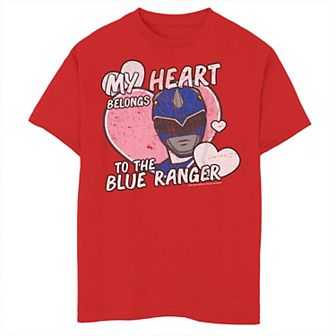 Boys 8-20 Power Rangers My Heart Belongs To The Blue Ranger Graphic Tee
