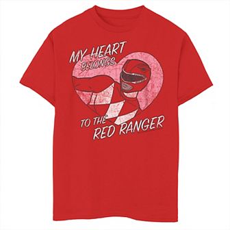 Boys 8-20 Power Rangers My Heart Belongs To The Red Ranger Graphic Tee